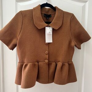 NWT Zara Brown Short Sleeve Peplum Jacket. Sad to sell, just didn’t fit.